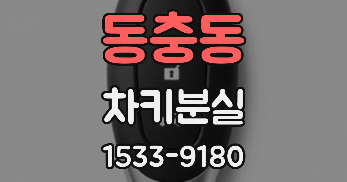 동충동 차키분실