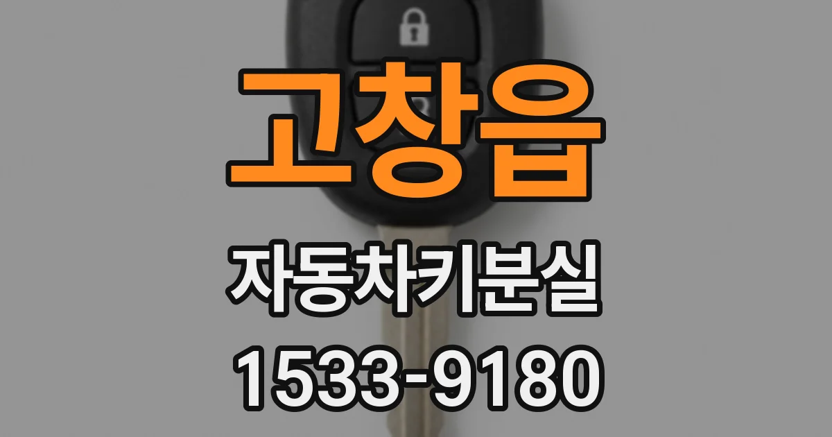 고창읍 자동차키분실