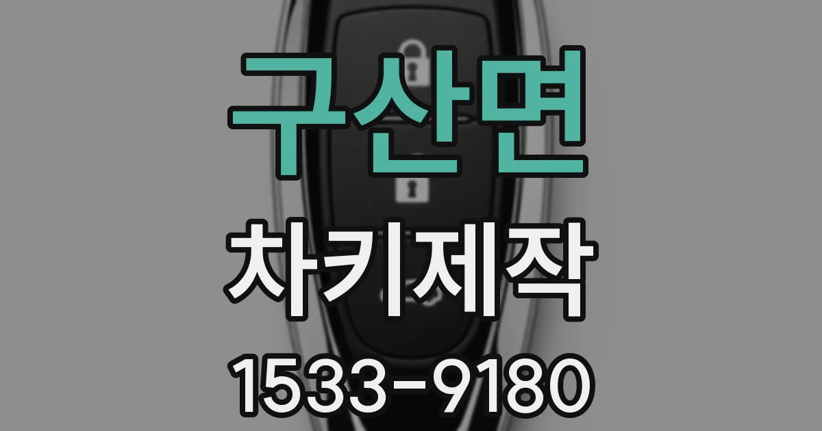 구산면 차키제작