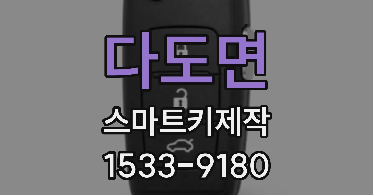 다도면 스마트키제작