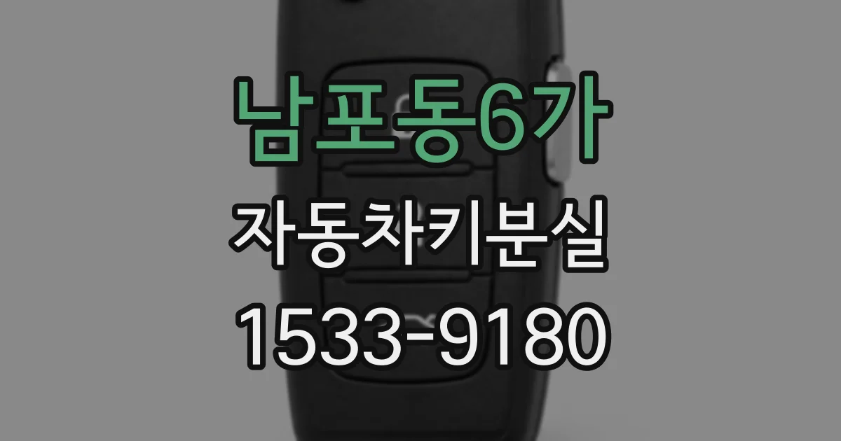 남포동6가 자동차키분실