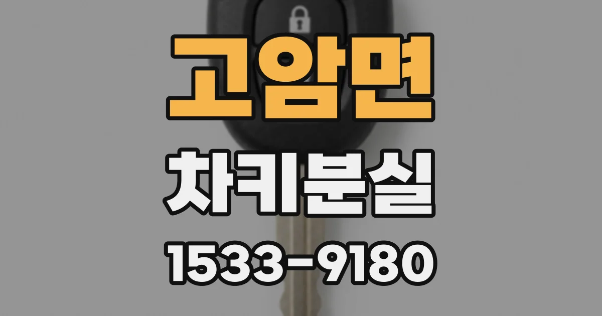 고암면 차키분실