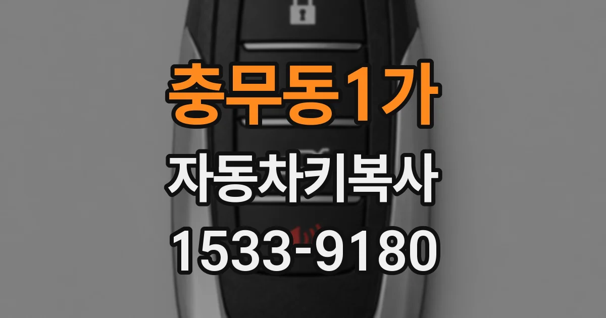 충무동1가 자동차키복사
