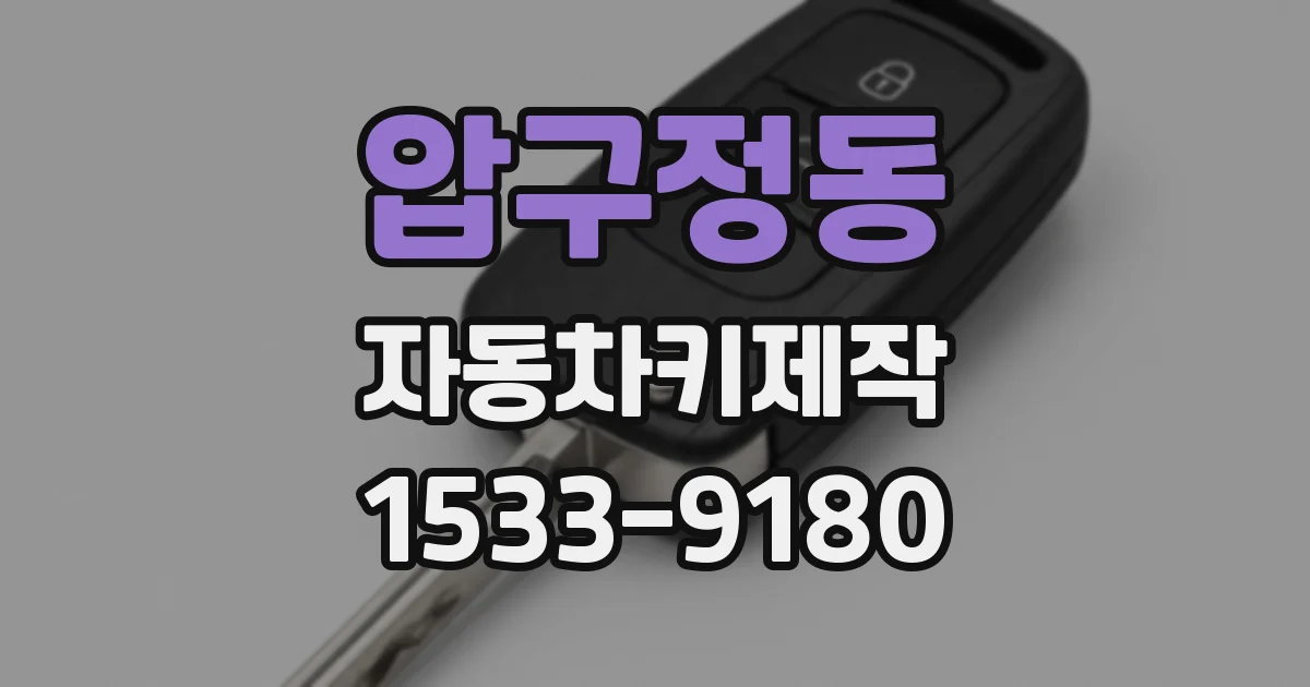 압구정동 자동차키제작