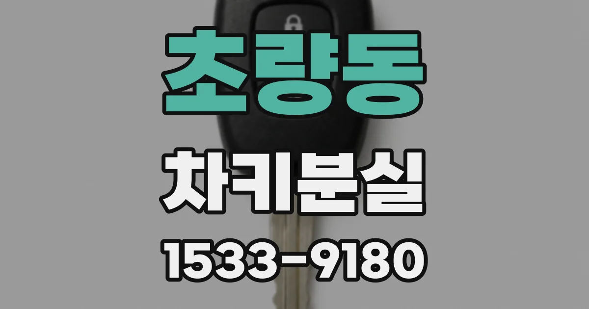 초량동 차키분실
