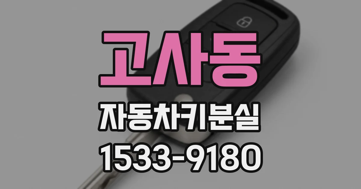 고사동 자동차키분실