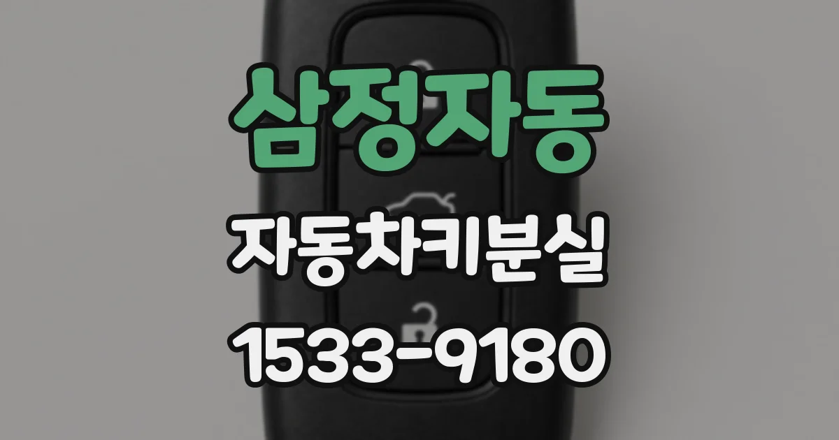 삼정자동 자동차키분실