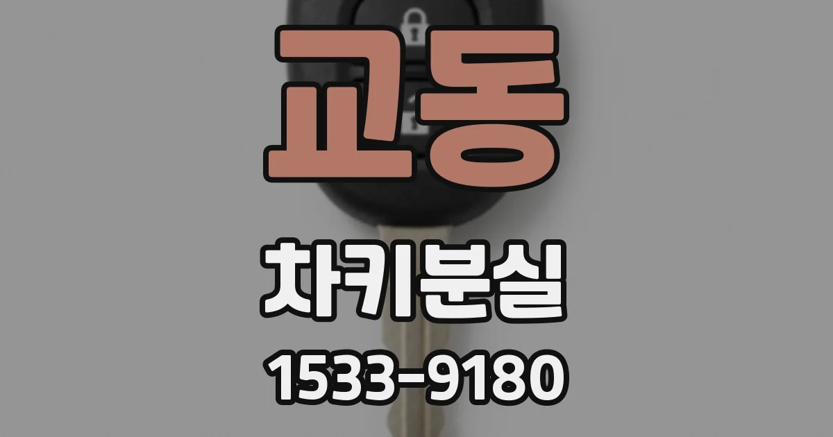 교동 차키분실