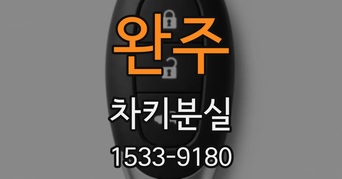 완주 차키분실