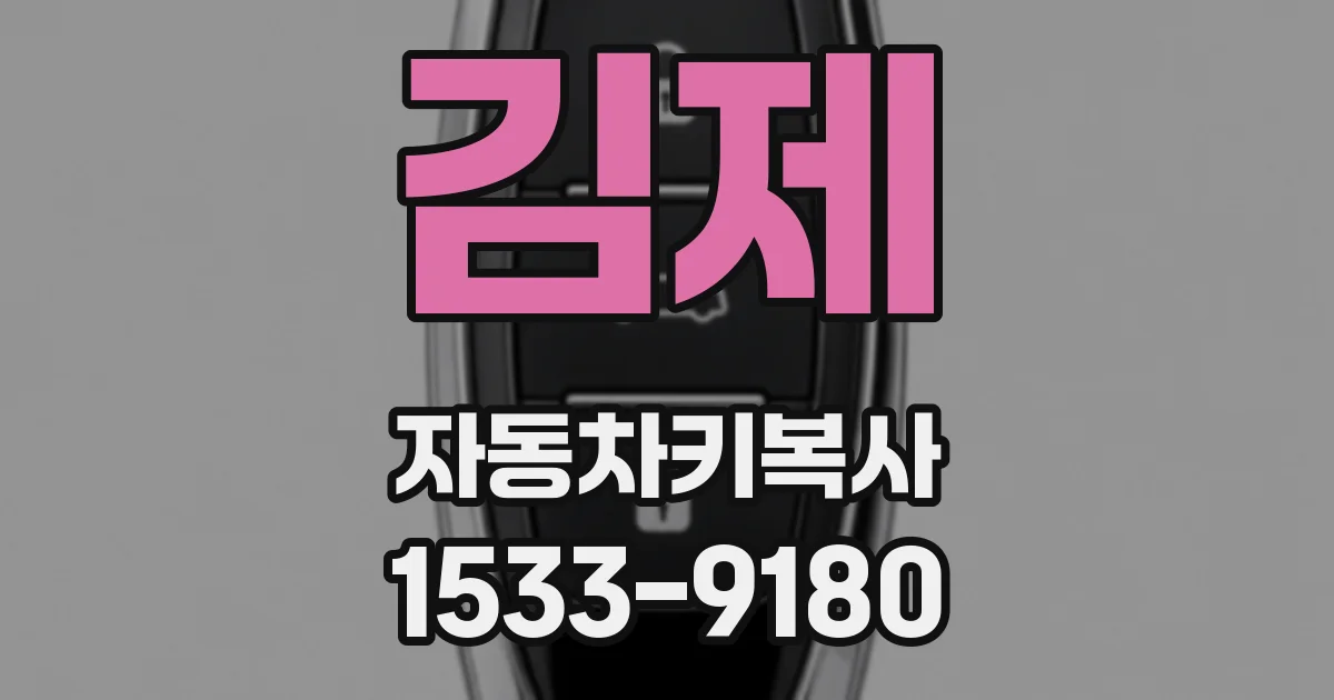 김제 자동차키복사