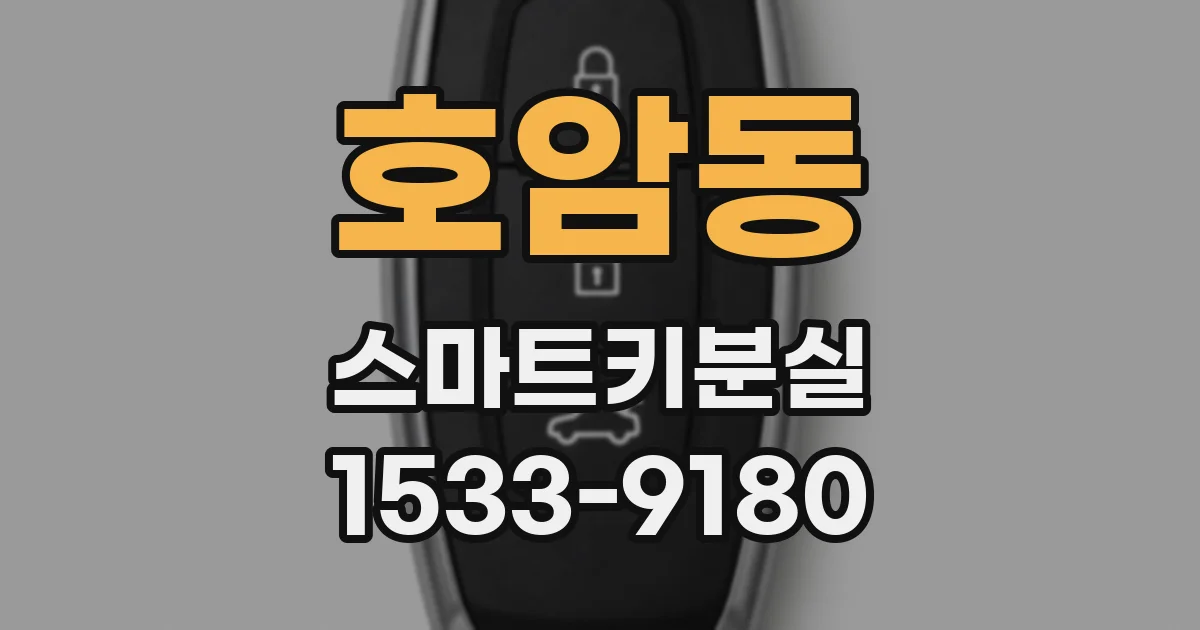 호암동 스마트키분실
