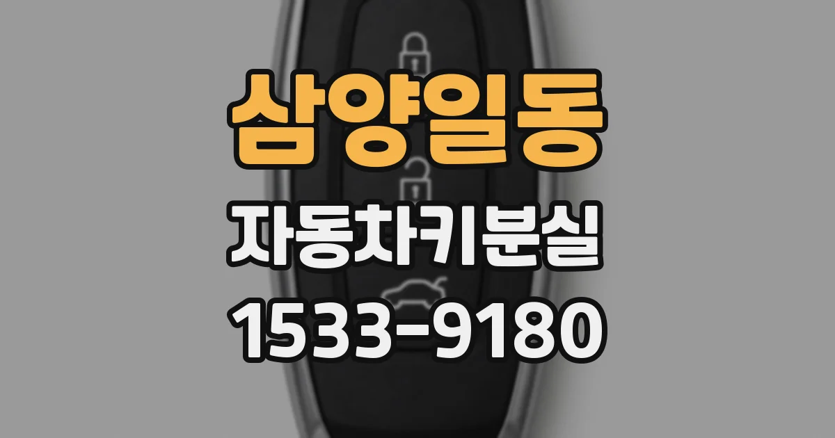 삼양일동 자동차키분실