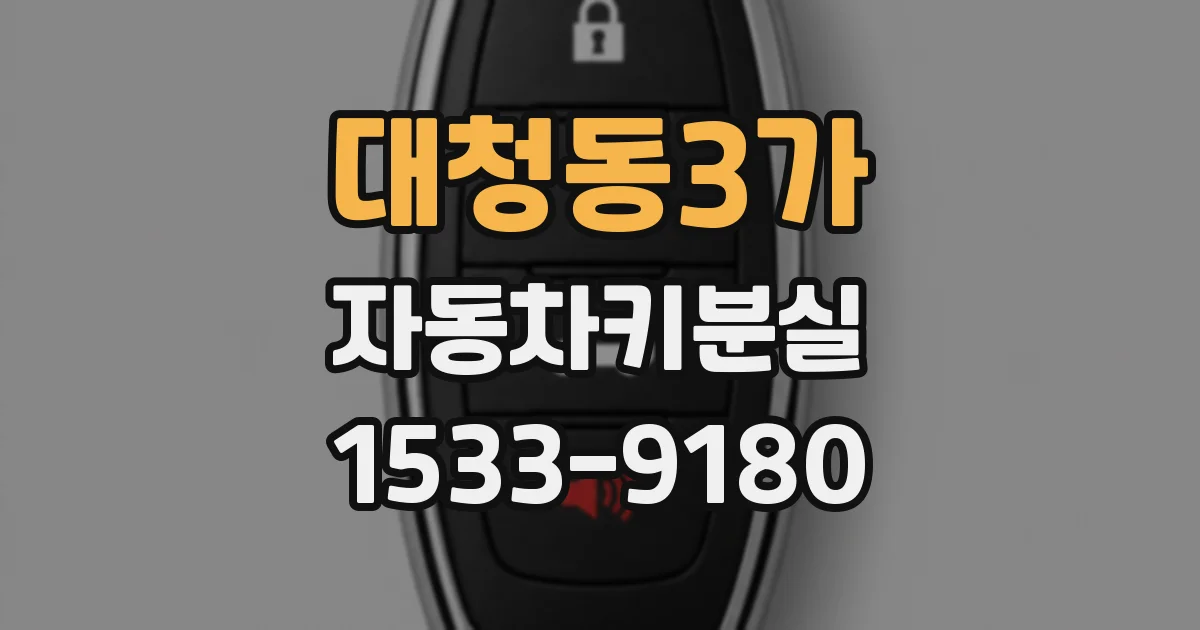 대청동3가 자동차키분실