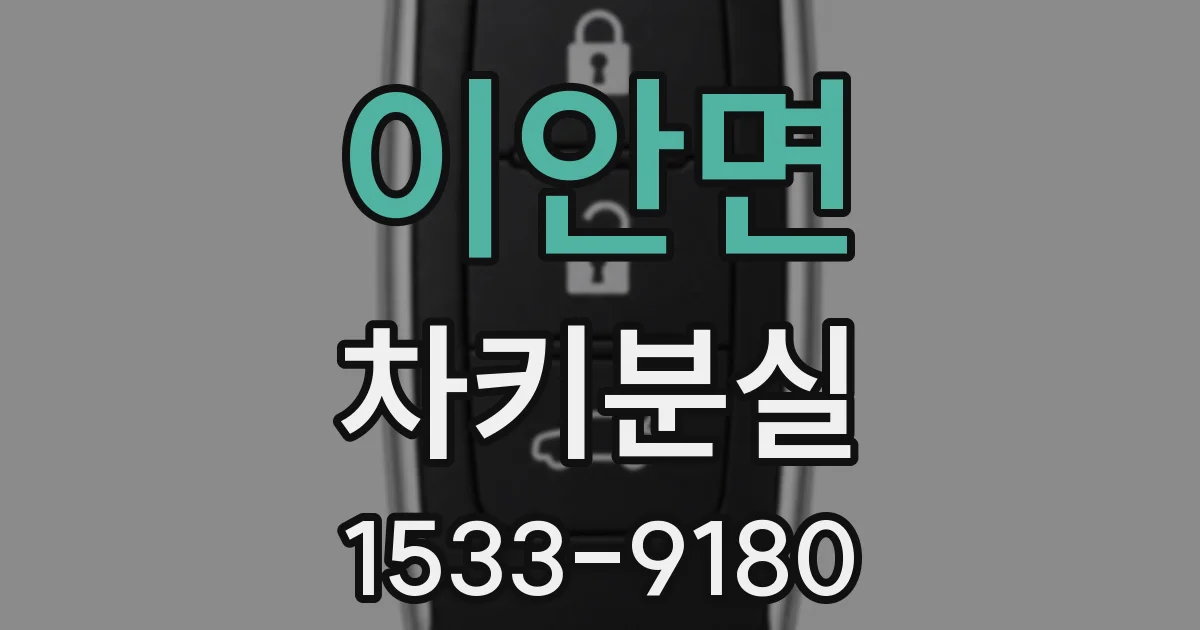 이안면 차키분실