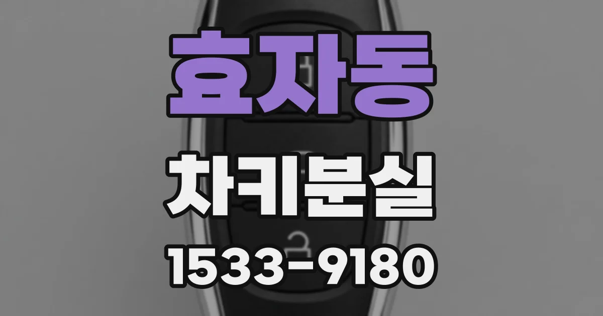 효자동 차키분실