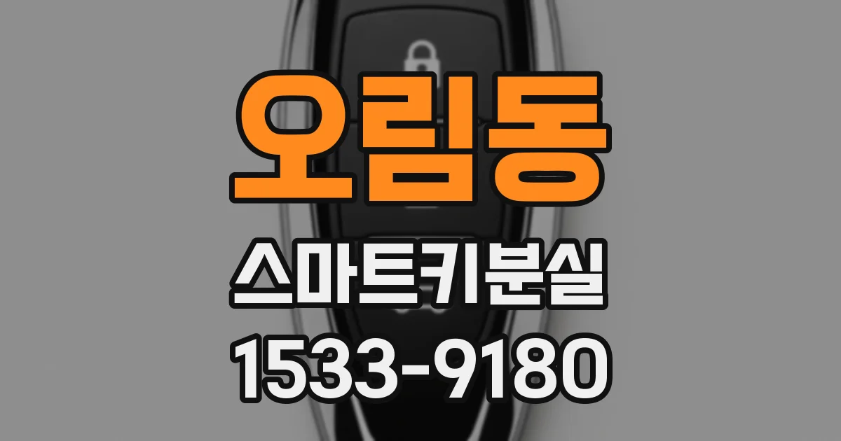 오림동 스마트키분실