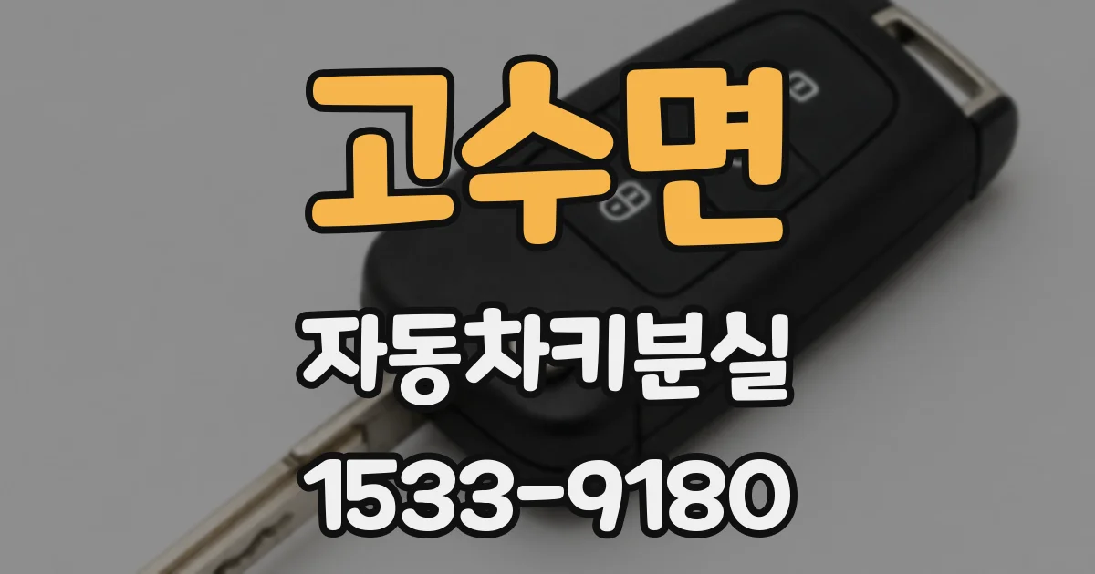 고수면 자동차키분실