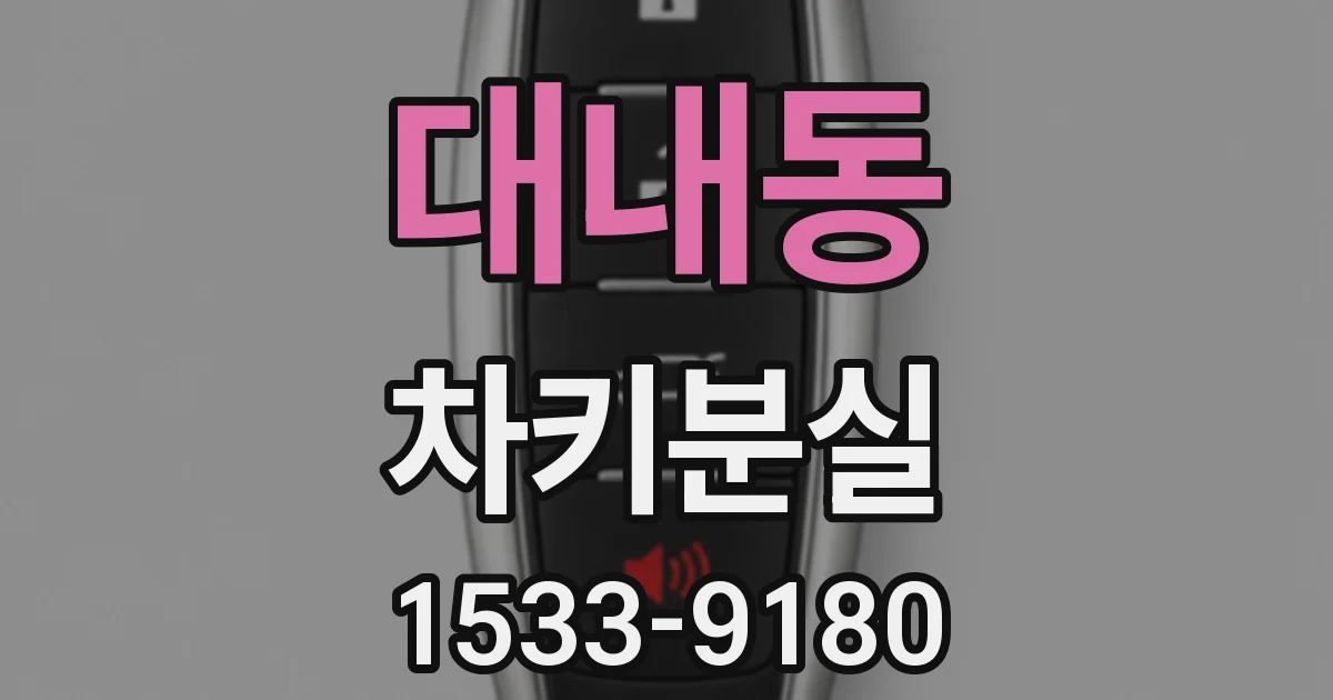 대내동 차키분실