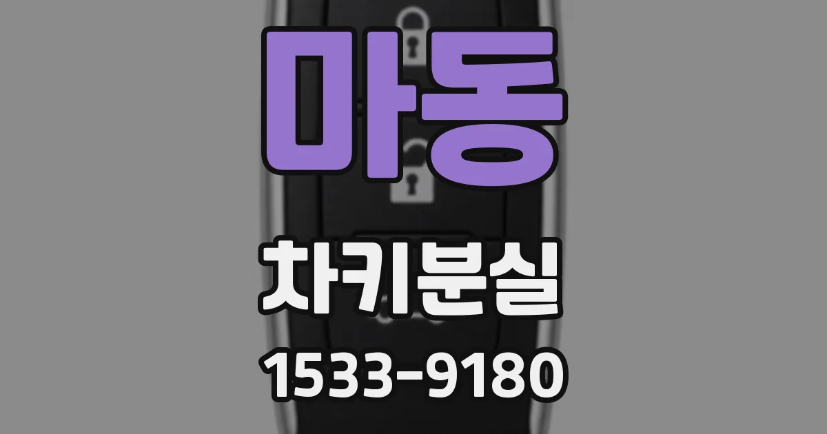 마동 차키분실