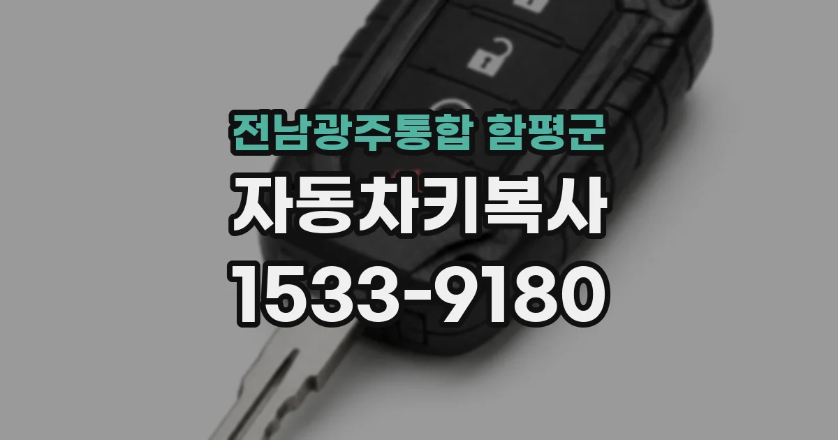 전남광주통합 함평군 자동차키복사