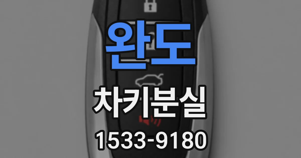 완도 차키분실