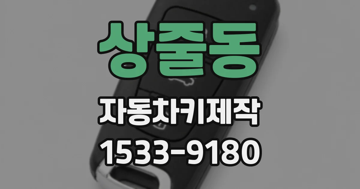 상줄동 자동차키제작