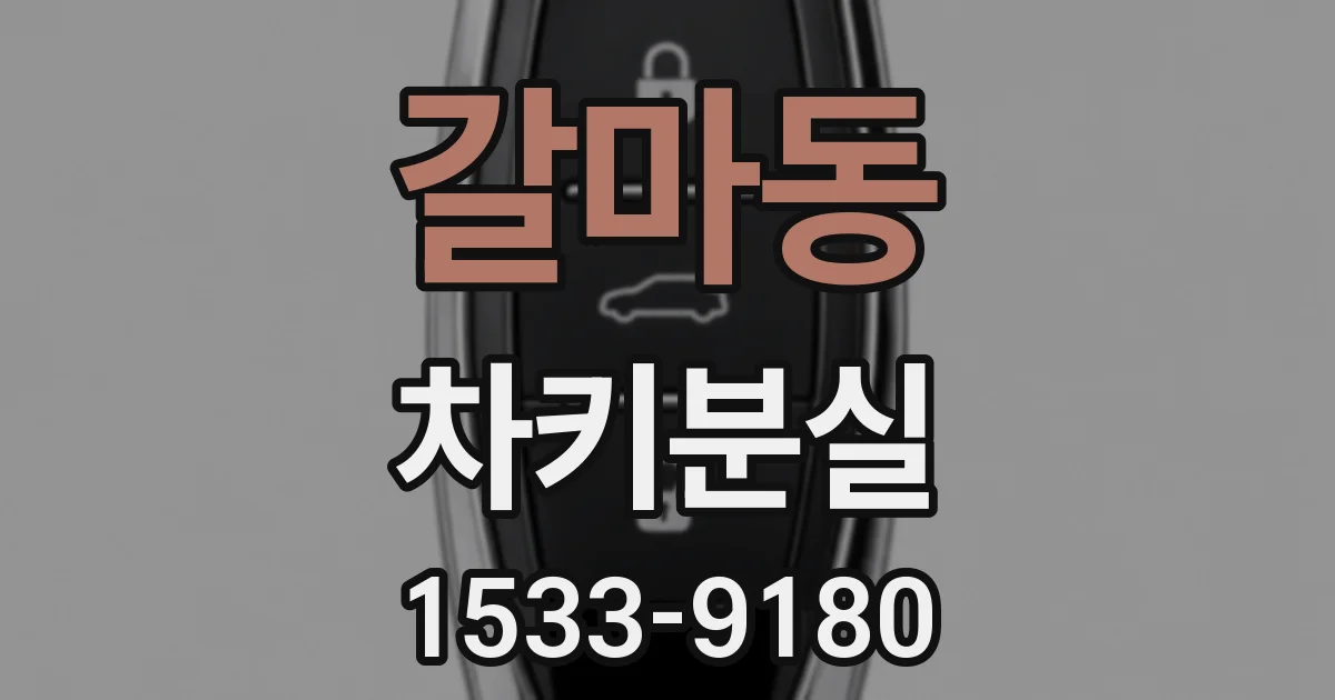 갈마동 차키분실