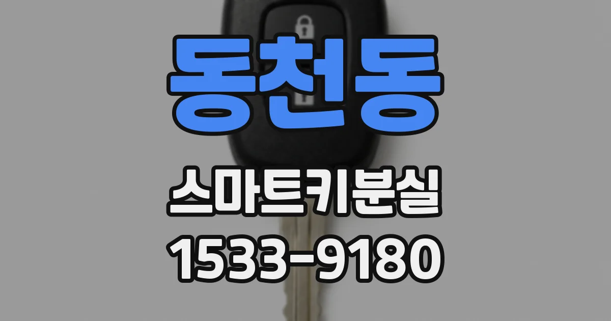 동천동 스마트키분실