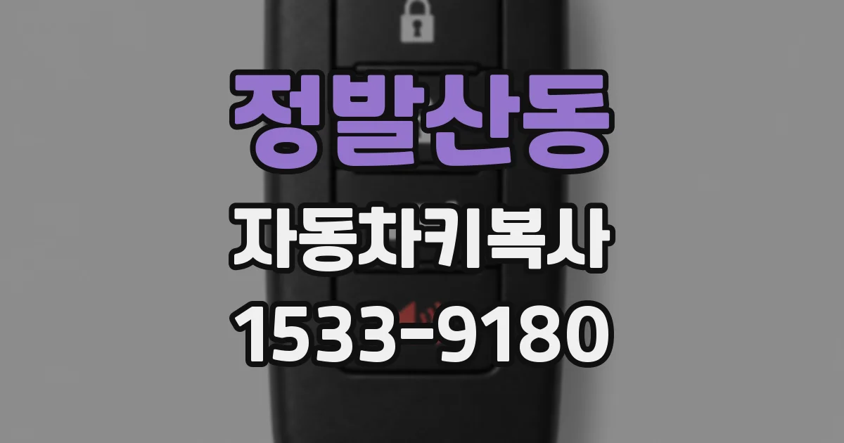정발산동 자동차키복사