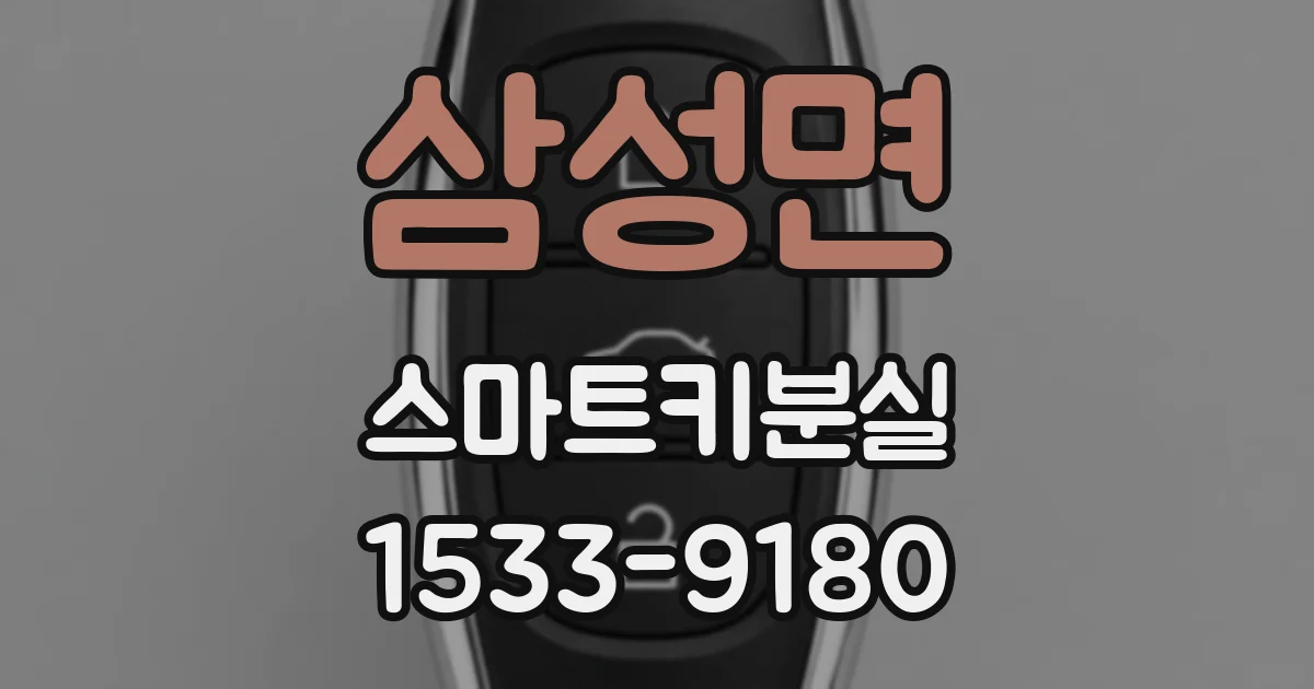 삼성면 스마트키분실