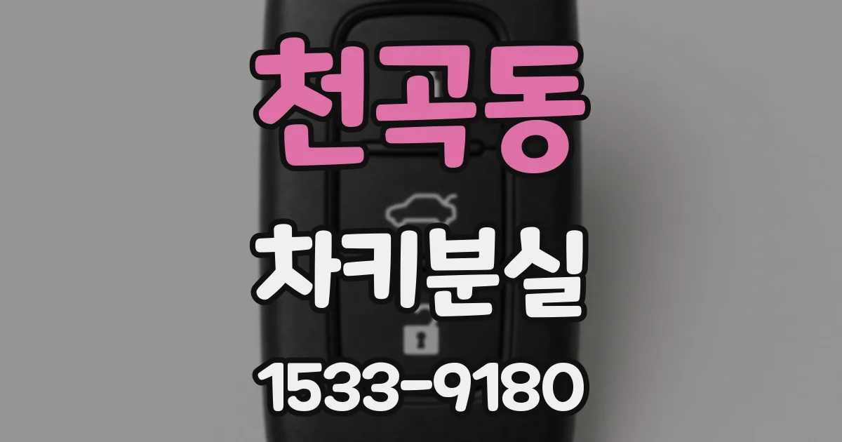 천곡동 차키분실