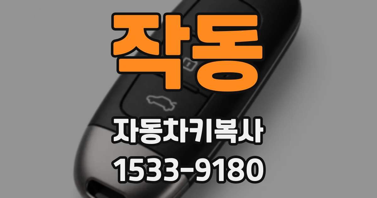 작동 자동차키복사