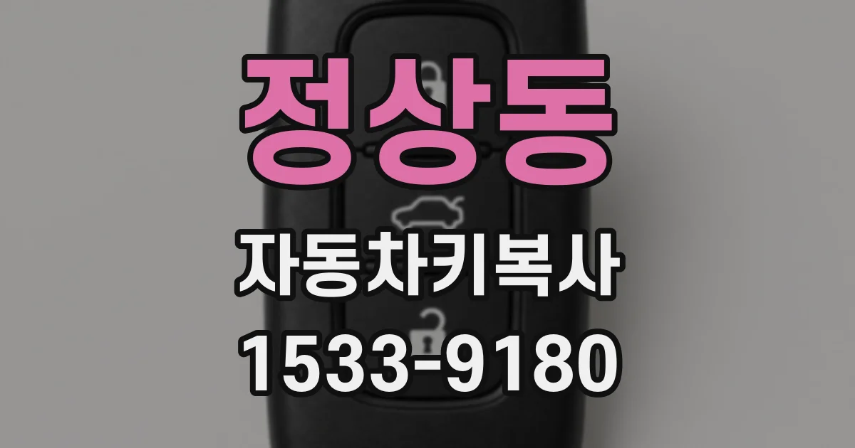 정상동 자동차키복사