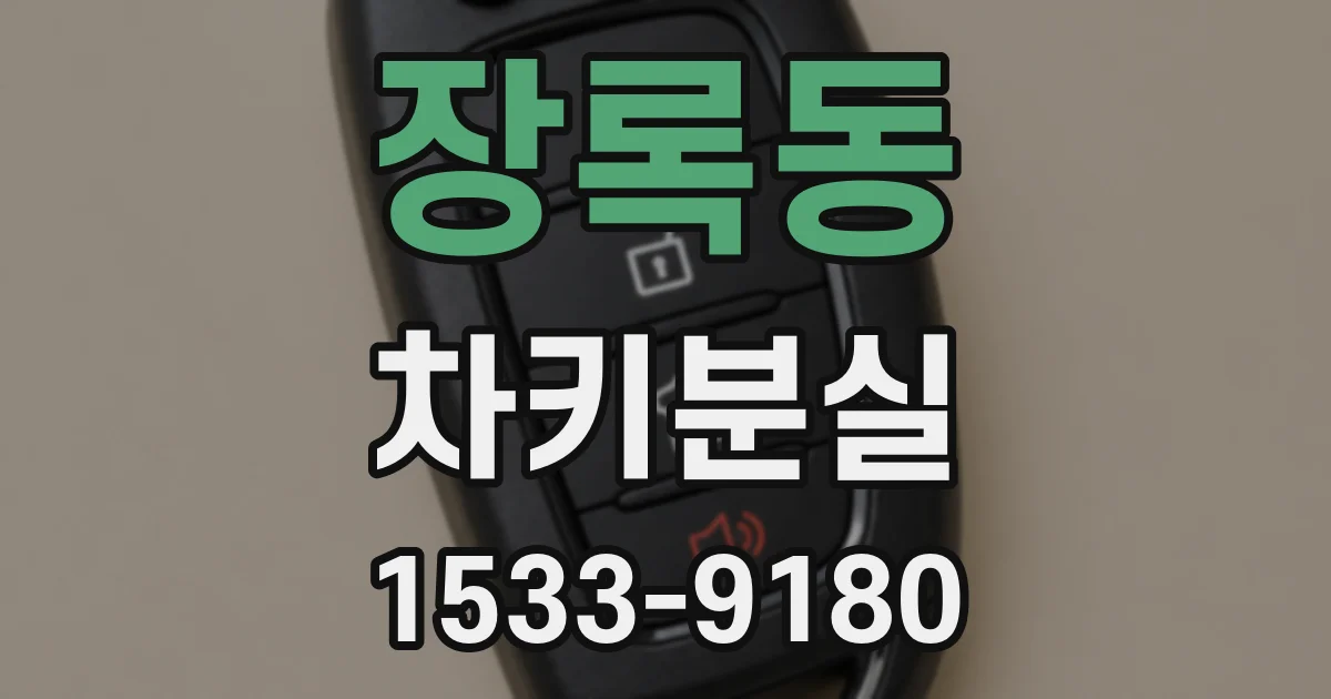 장록동 차키분실