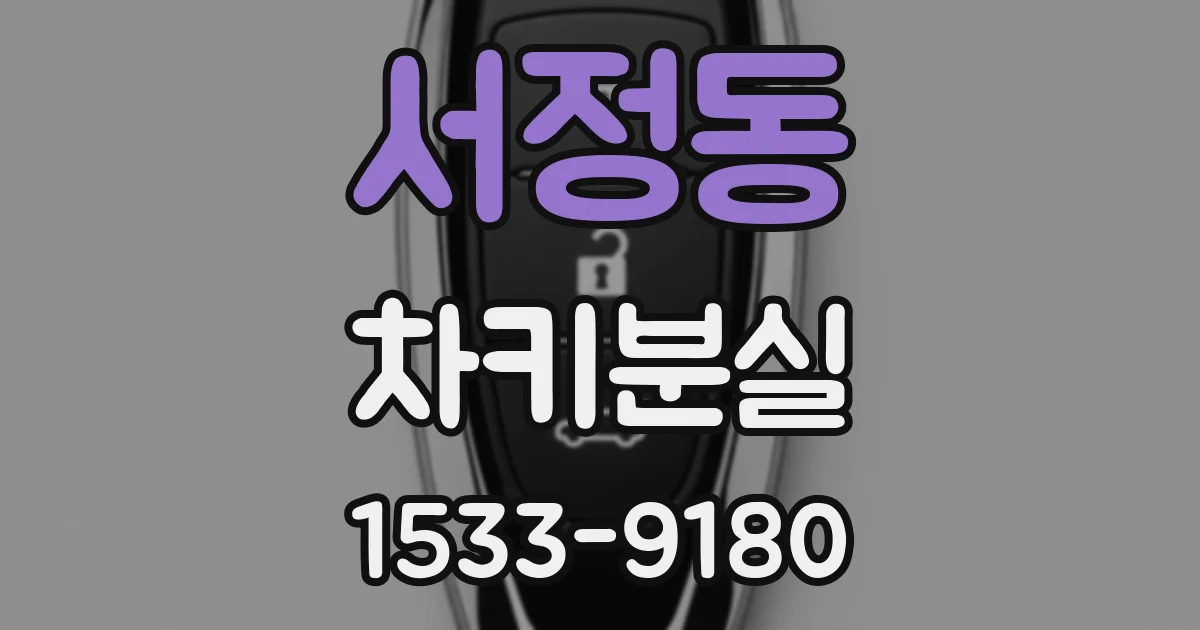 서정동 차키분실
