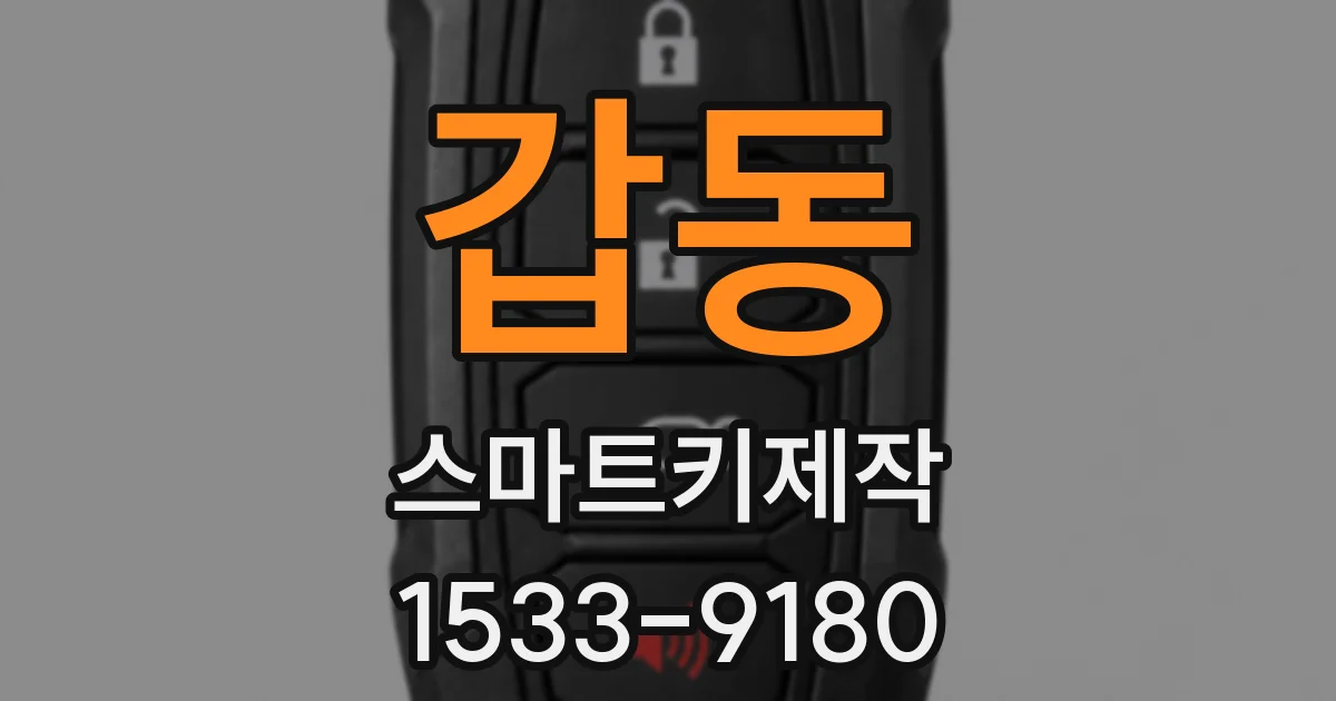 갑동 스마트키제작