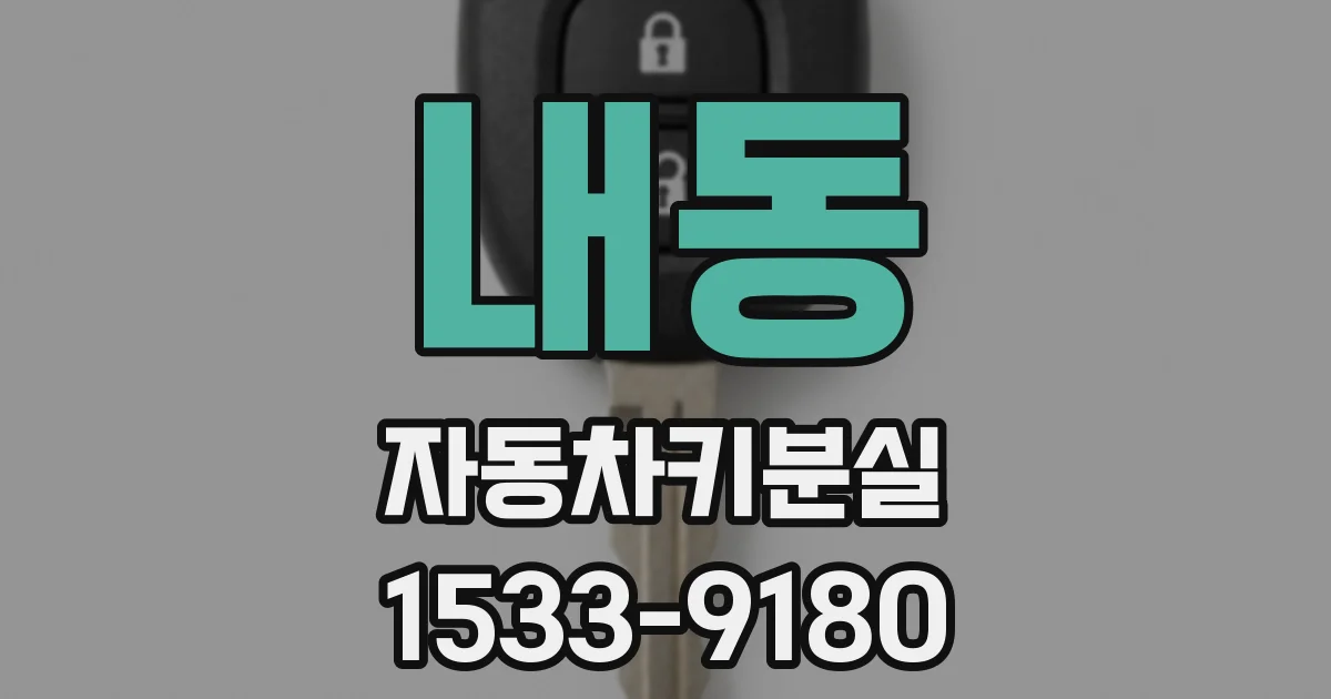 내동 자동차키분실