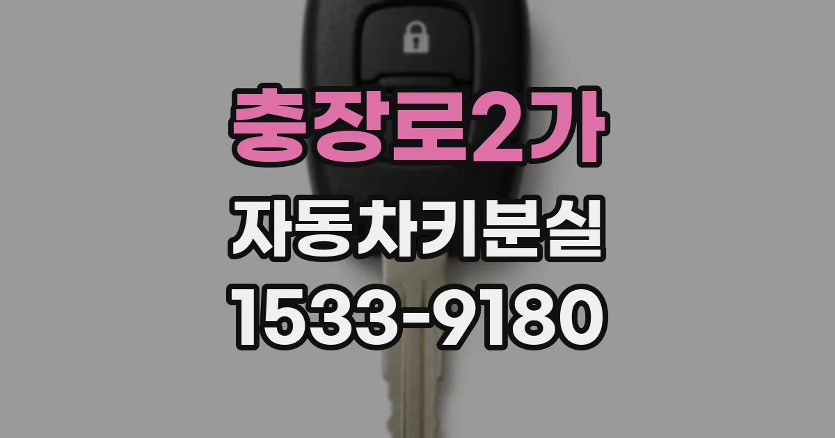 충장로2가 자동차키분실