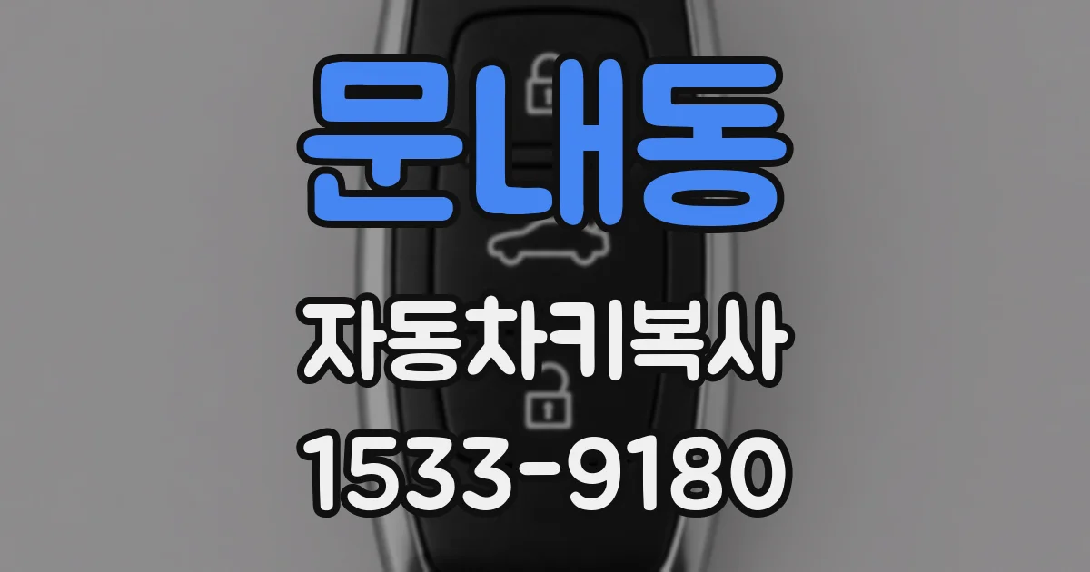문내동 자동차키복사