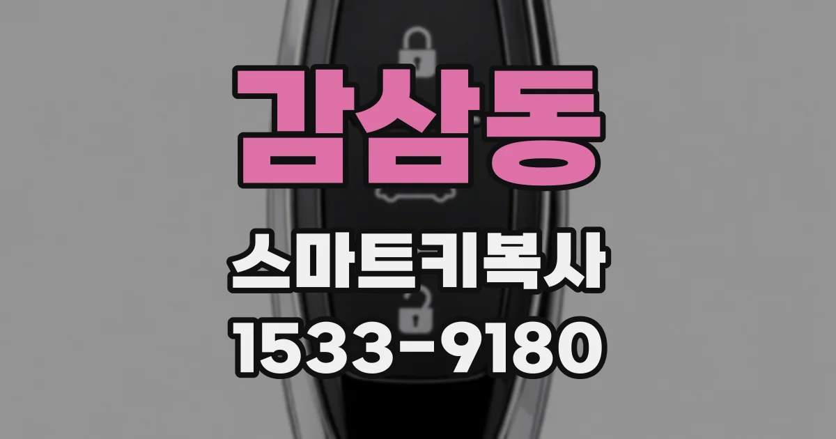 감삼동 스마트키복사