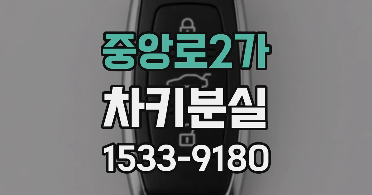 중앙로2가 차키분실