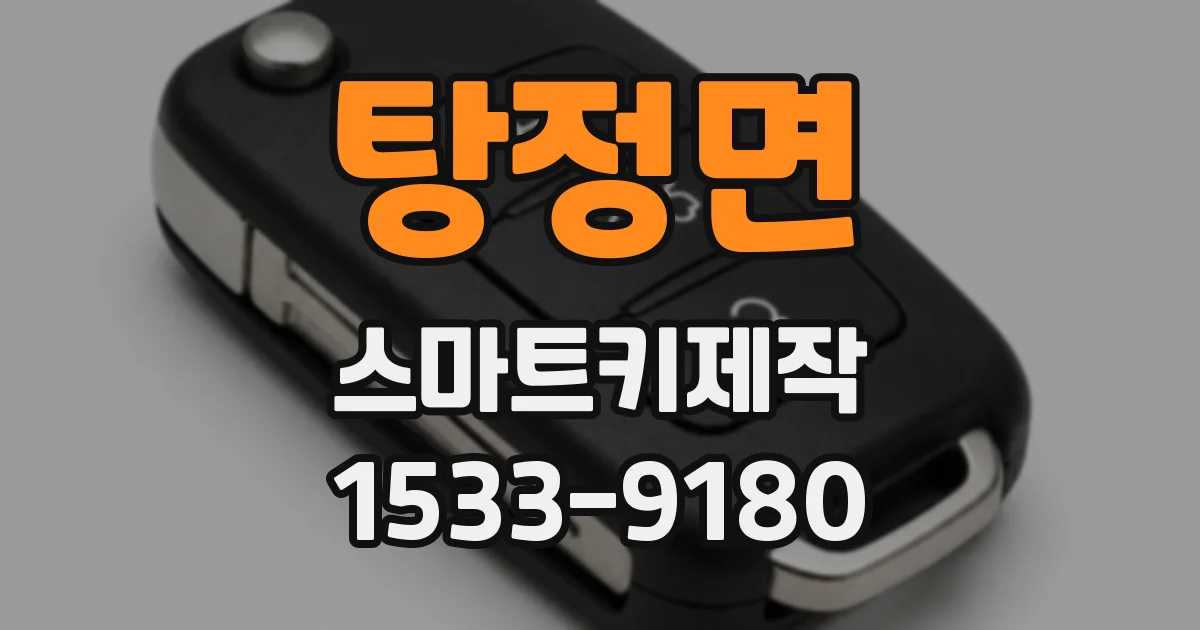 탕정면 스마트키제작