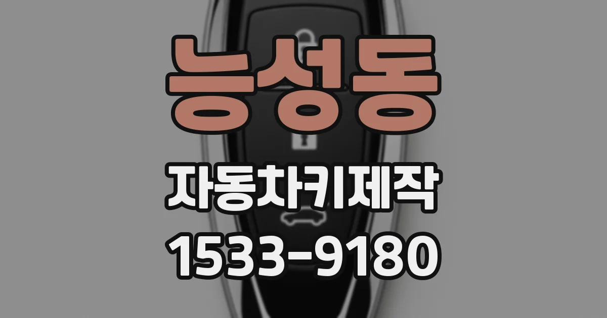 능성동 자동차키제작
