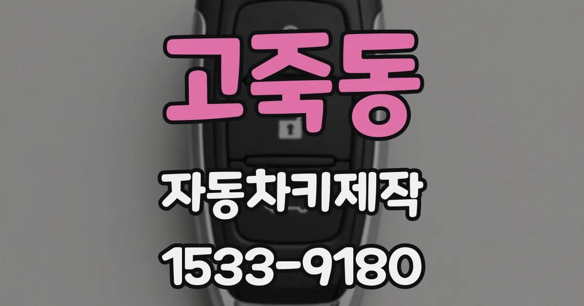 고죽동 자동차키제작