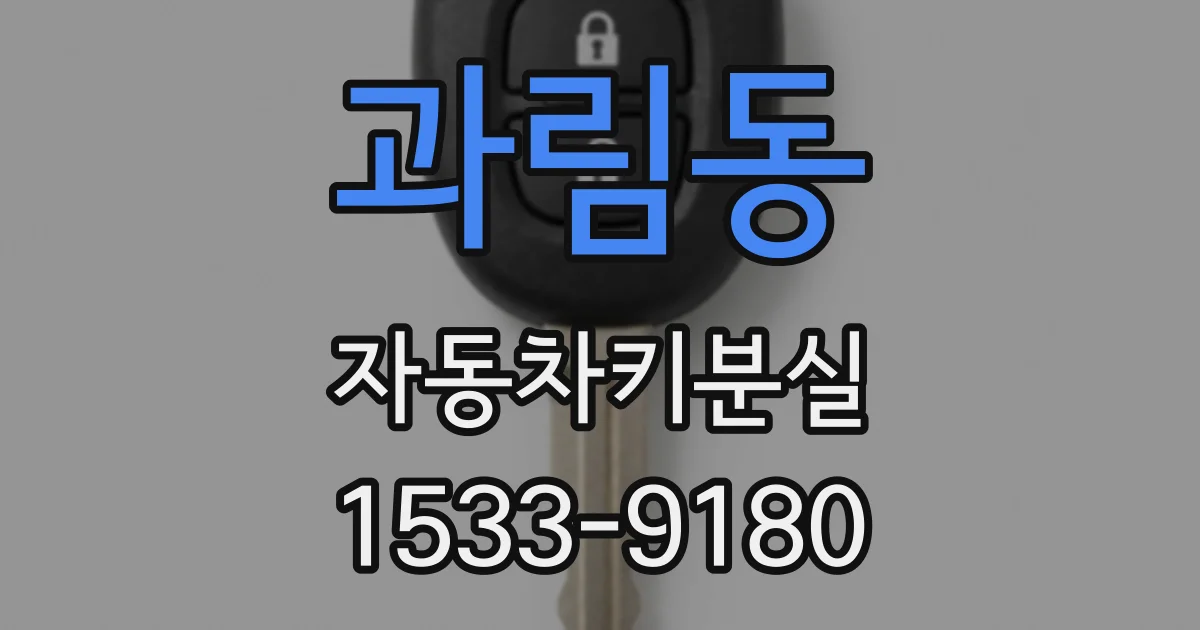 과림동 자동차키분실