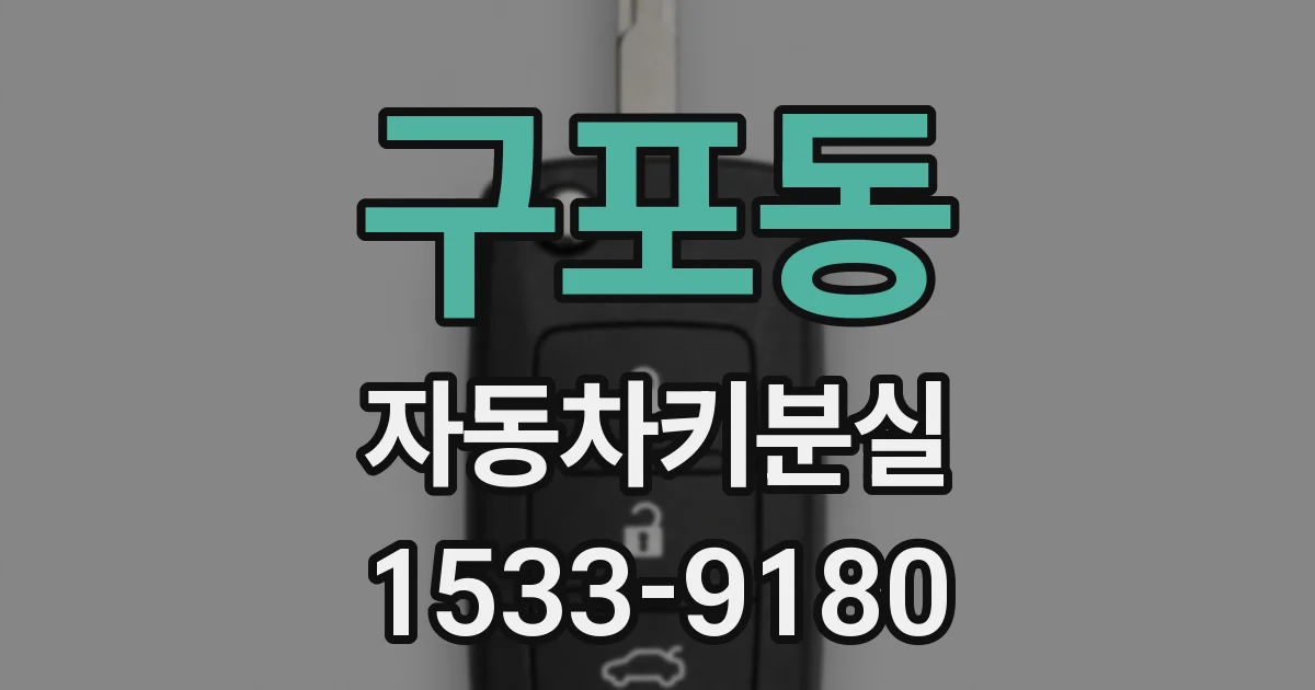 구포동 자동차키분실