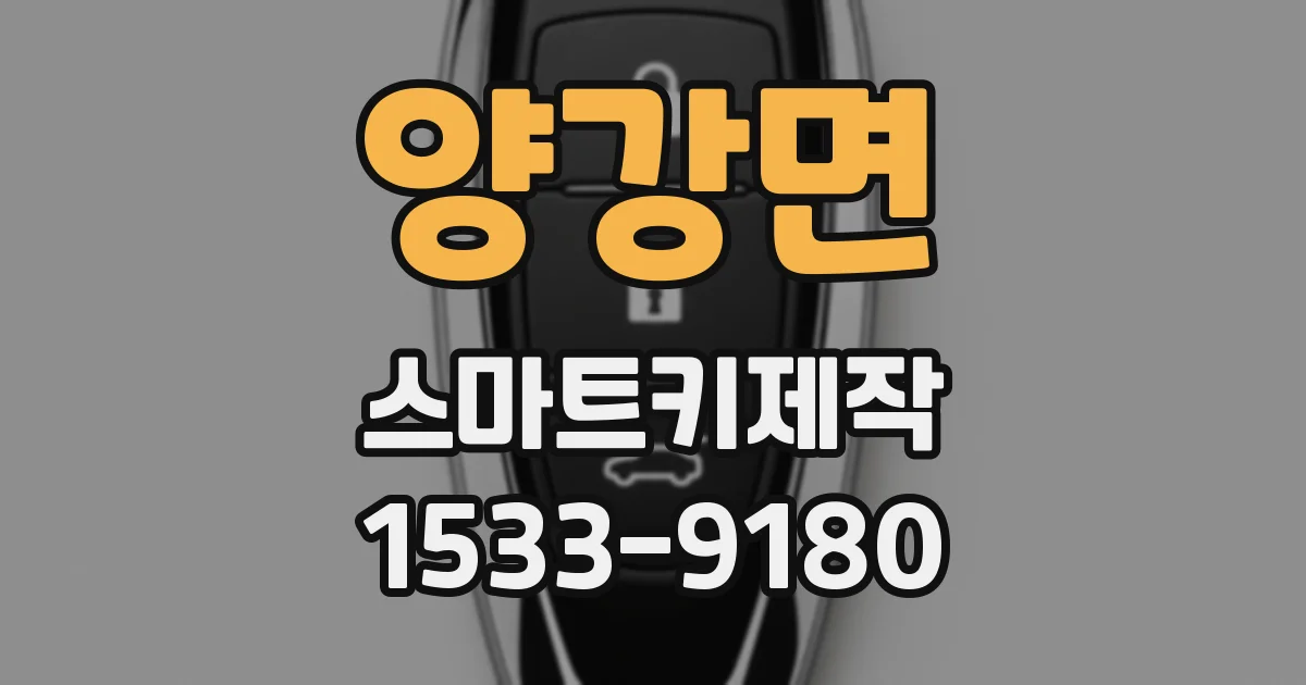 양강면 스마트키제작