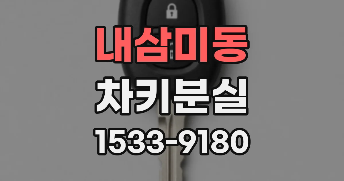 내삼미동 차키분실