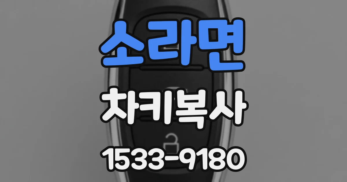 소라면 차키복사