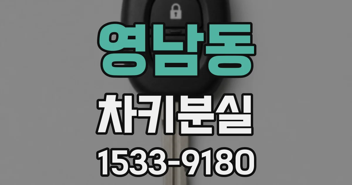 영남동 차키분실